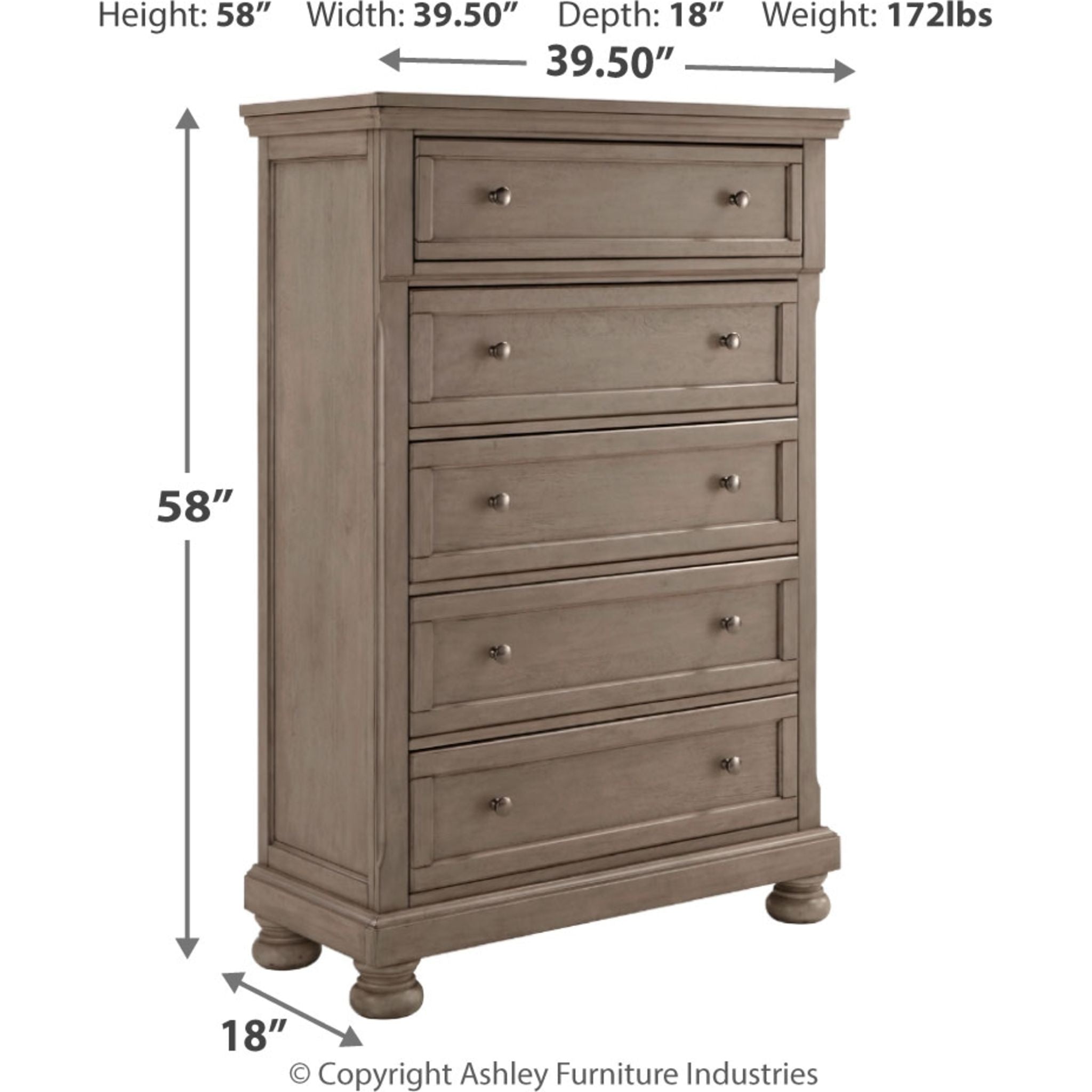Lettner Chest - Light Gray