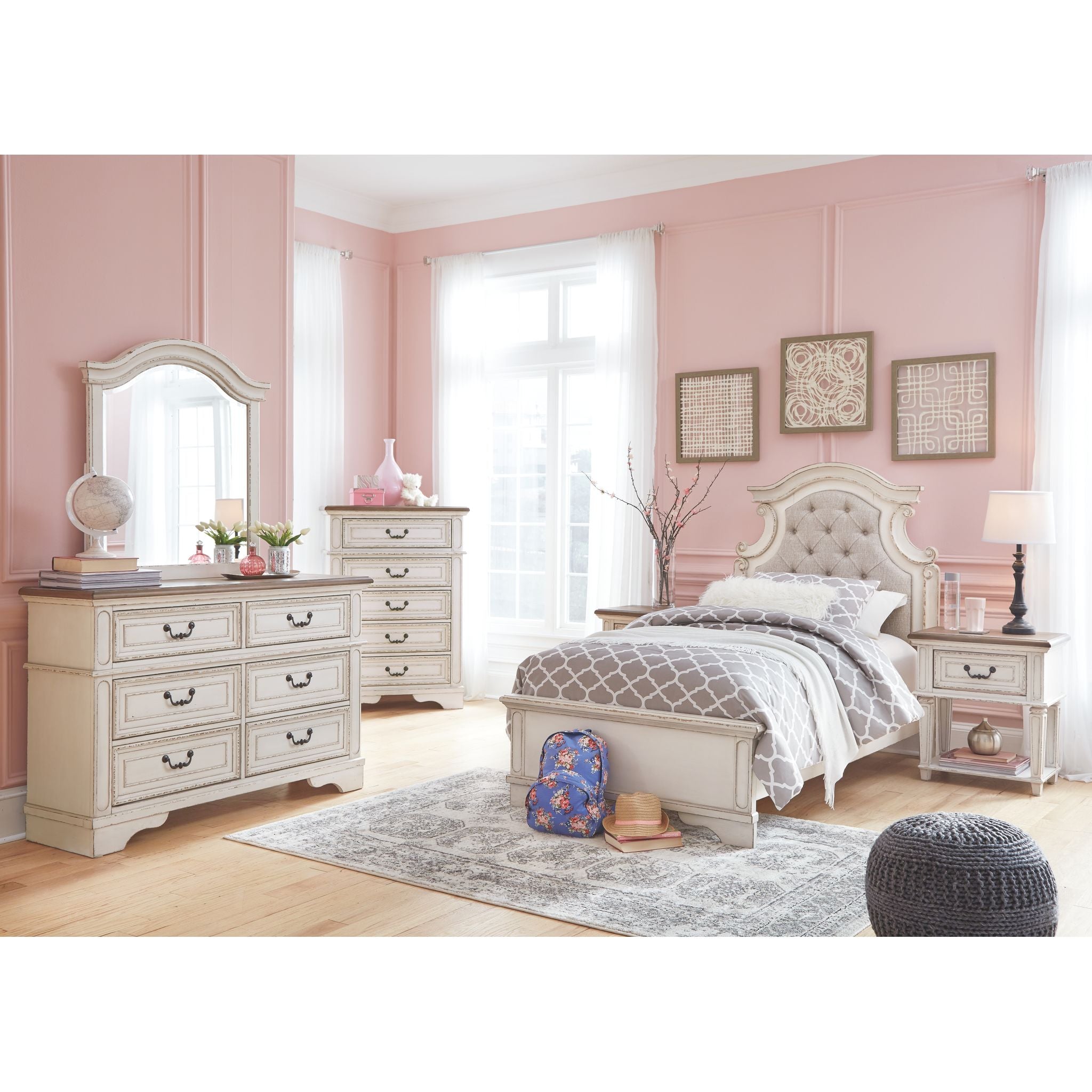 Realyn Chest - Chipped White
