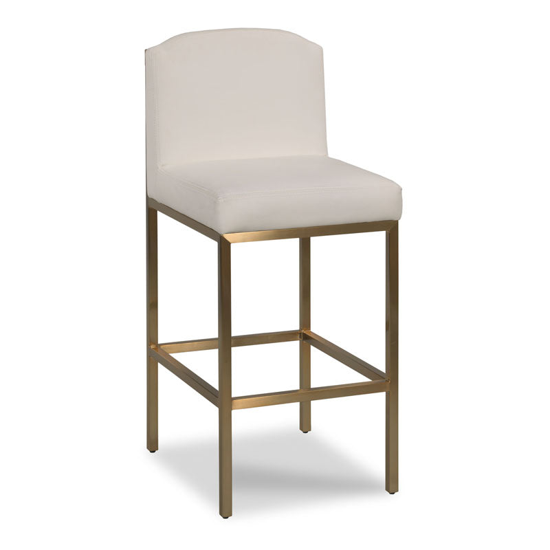Venice Bar Stool - Satin Brass Finish | Woodbridge Furniture - 7510-55