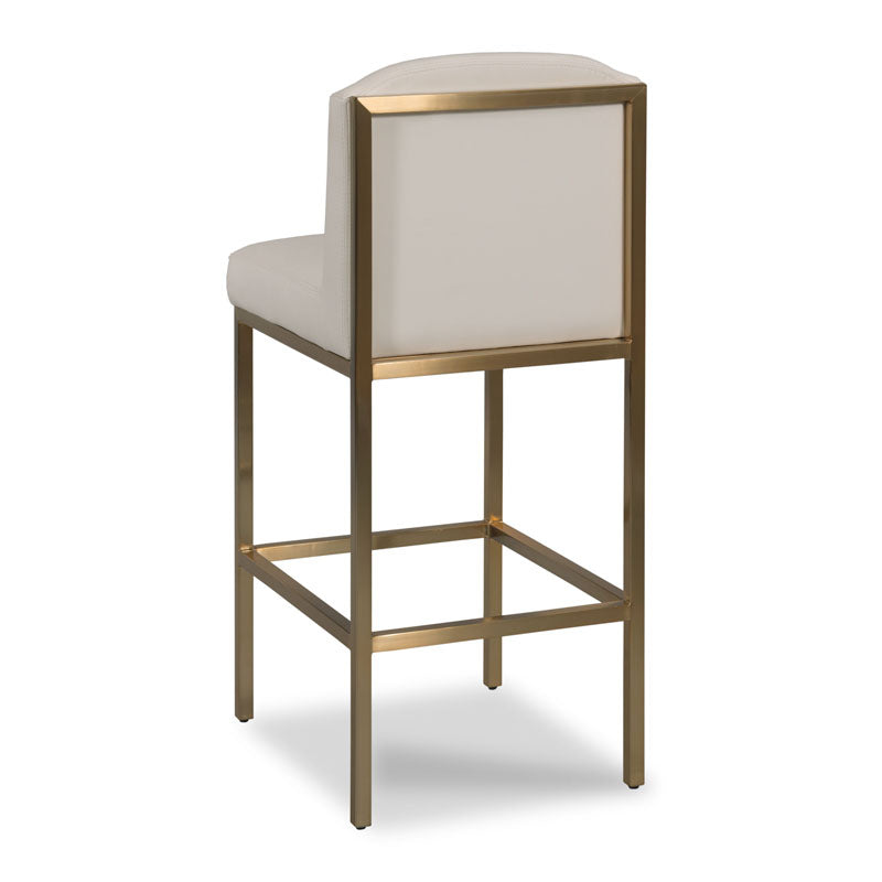 Venice Bar Stool - Satin Brass Finish | Woodbridge Furniture - 7510-55