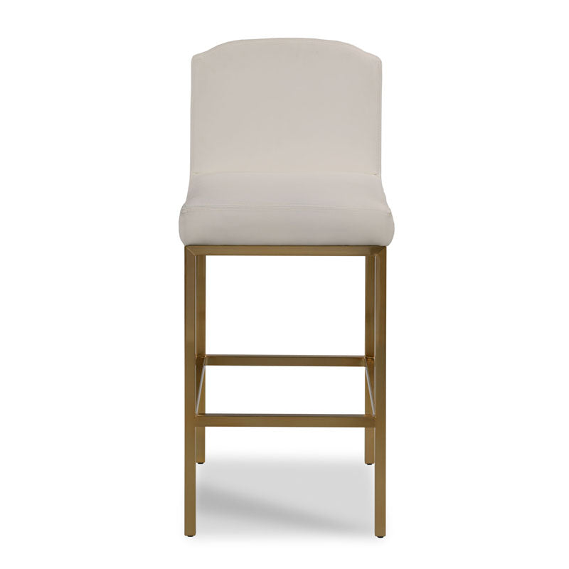 Venice Bar Stool - Satin Brass Finish | Woodbridge Furniture - 7510-55