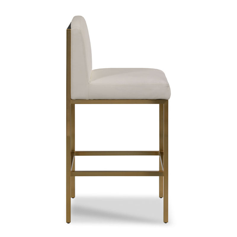 Venice Bar Stool - Satin Brass Finish | Woodbridge Furniture - 7510-55