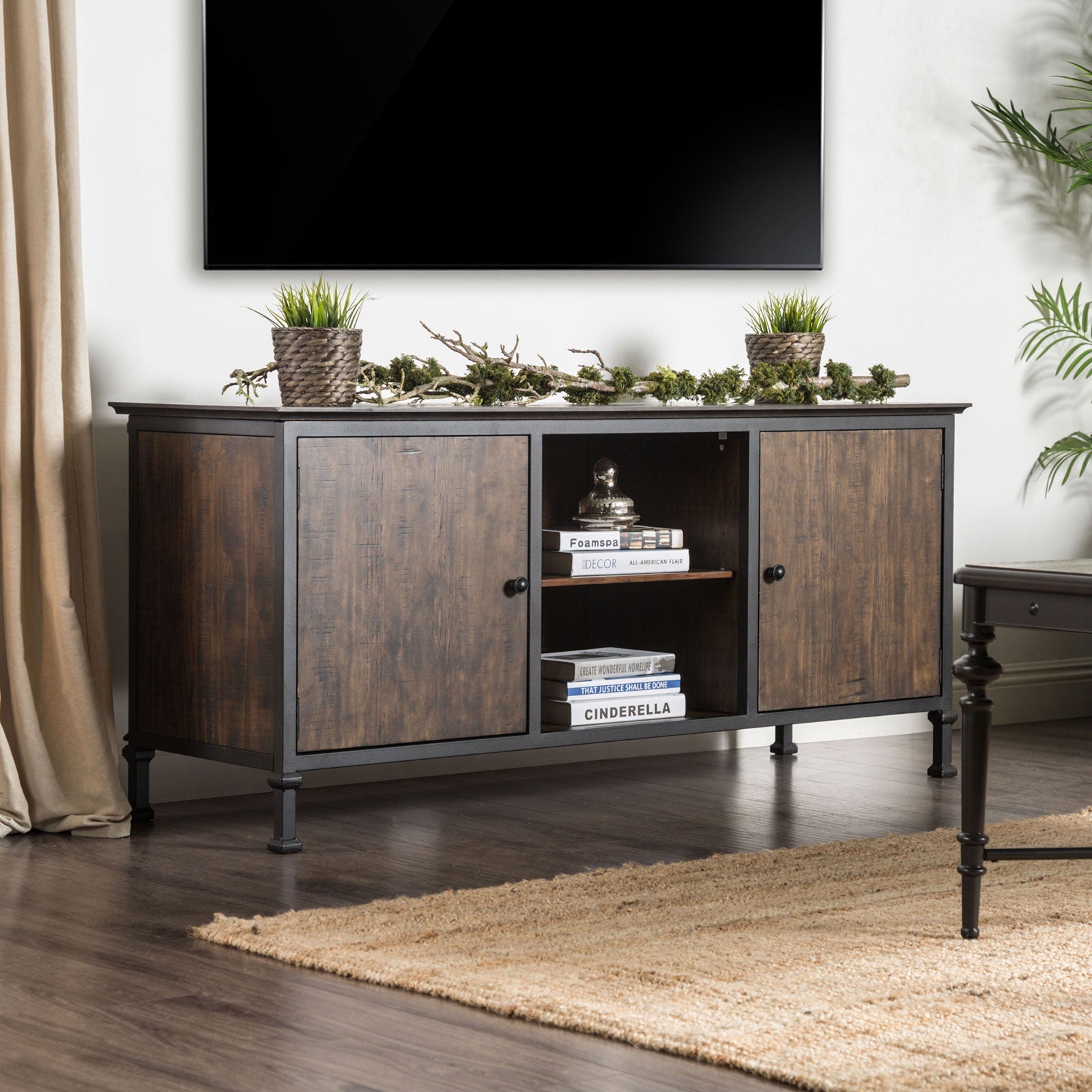 Broadland Medium Weathered Oak 60 TV Stand