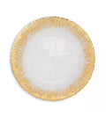 Gold brushstroke dinner plate