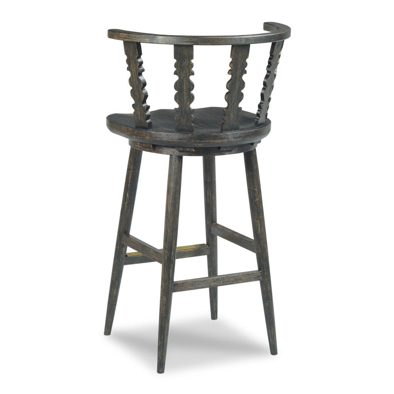 Fable Bar Stool - Worn Black Finish | Woodbridge Furniture - LL750-32