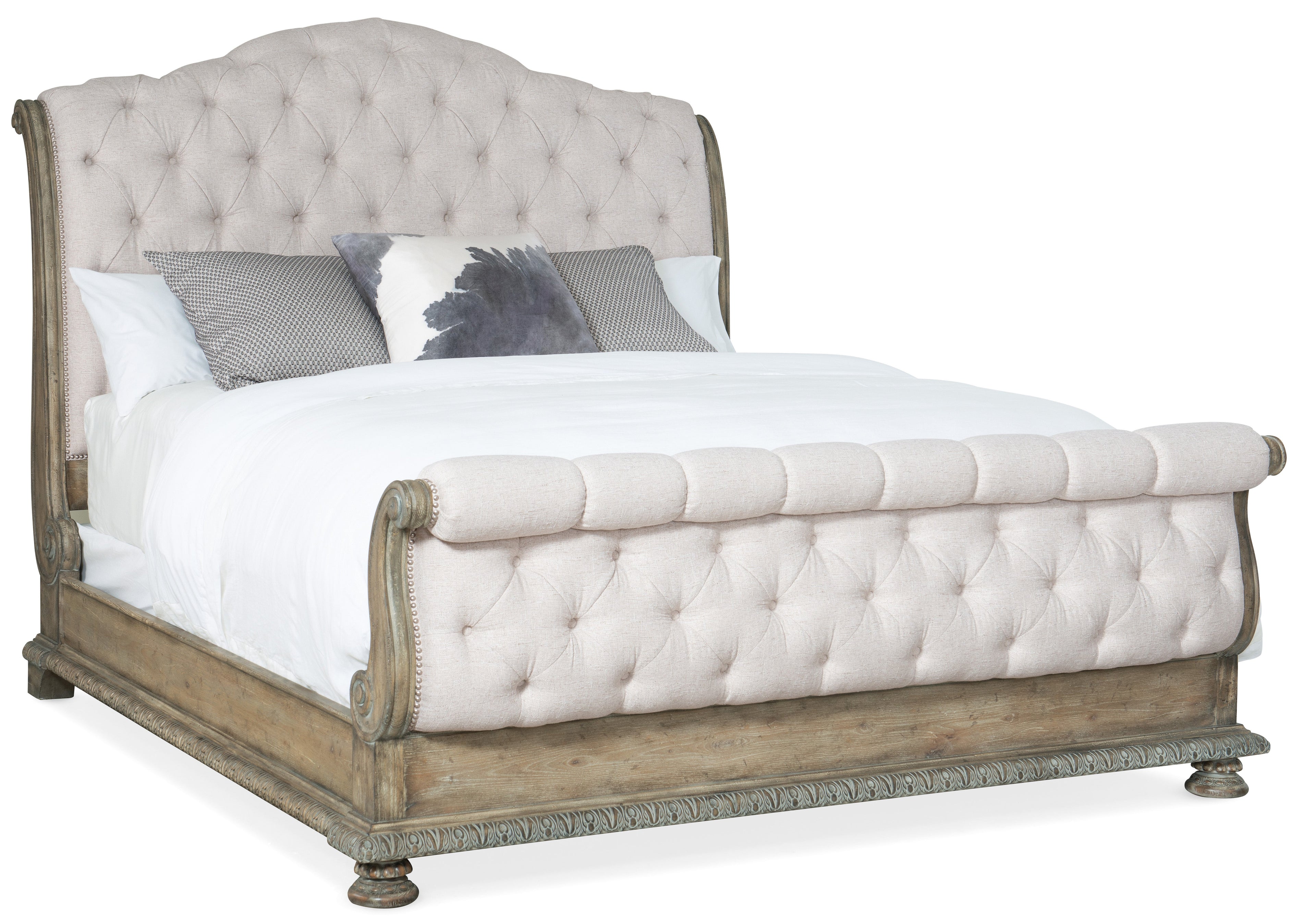Castella California King Tufted Bed | Hooker Furniture - 5878-90560-80