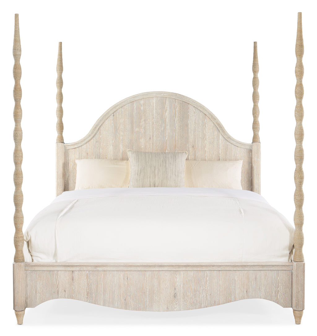 Serenity Jetty Cal King Poster Bed | Hooker Furniture - 6350-90660-80