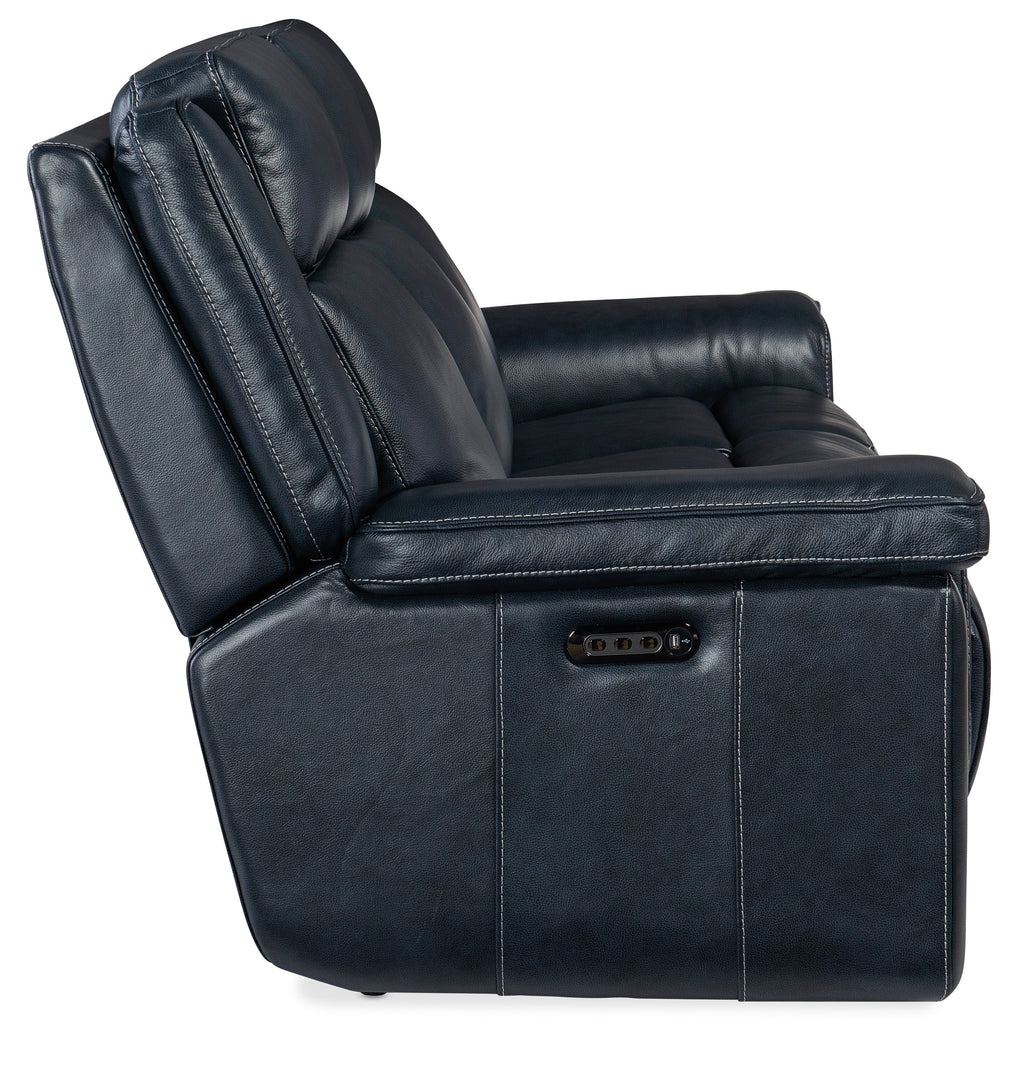 Montel Lay Flat Power Sofa with Power Headrest & Lumbar | Hooker Furniture - SS705-PHL3-047